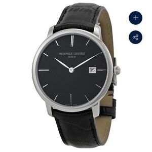 Men’s black dress watch; Frederic Constant, Calibre FC306